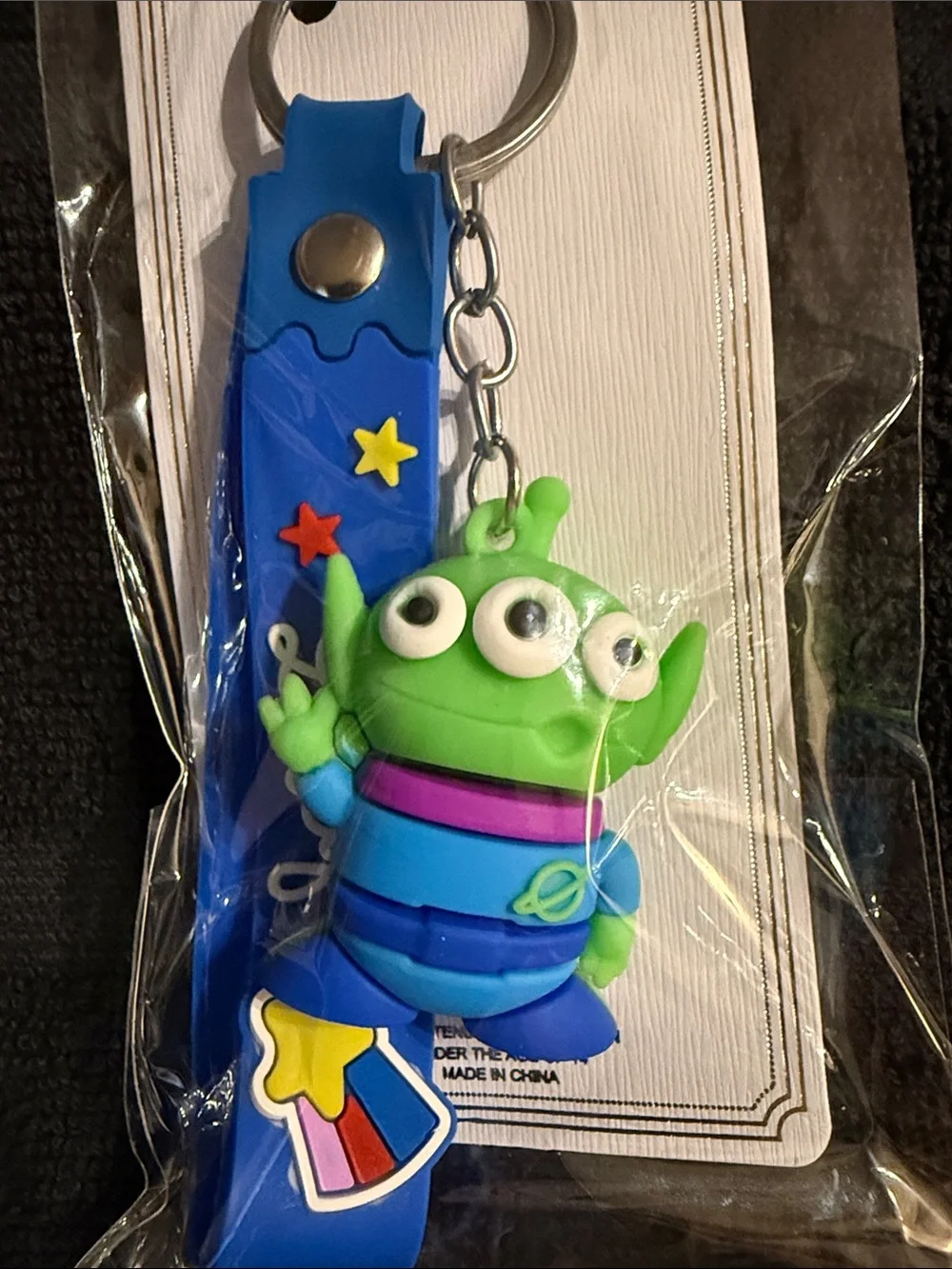 Kids Green Alien Keychain with Blue Strap - Fashion Jewelry